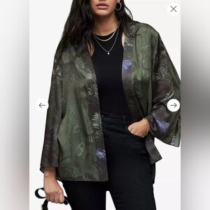 Allsaints Casi Heidi Kimono Forest green